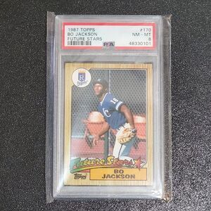 1987 Topps Bo Jackson Future Stars PSA NM-MT 8 Rookie RC #170 in‎ Hard Case